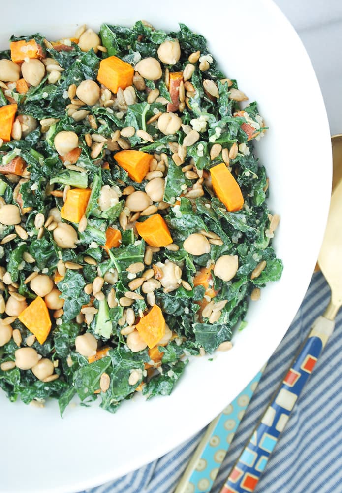 Kale Salad with Tangy Yogurt Dressing – The Travel Bite