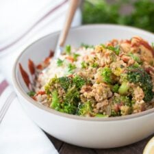 Ground Turkey &amp; Veggie Brown Rice Bowls-image
