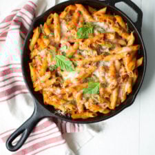 Ridiculously Easy Chicken Parmesan Baked Ziti-image