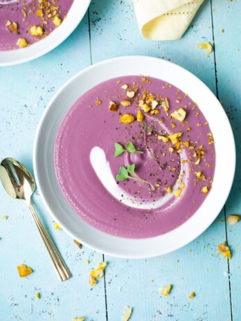 Purple Sweet Potato Unicorn Soup