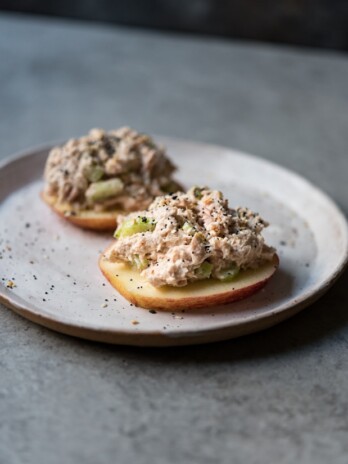 Open Faced Tuna Apple Sandwich