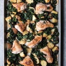 Tuscan Sheet Pan Chicken with Potatoes and Kale-image