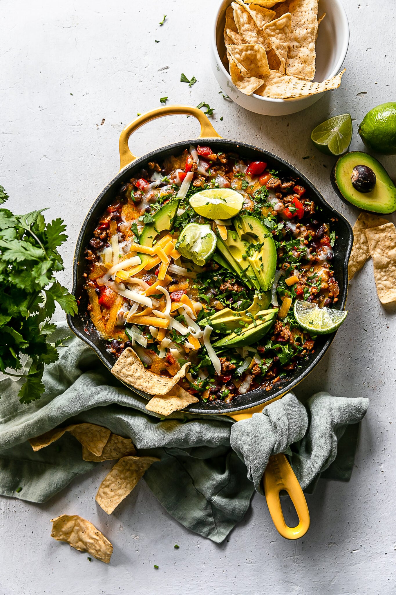 halal ground turkey skillet tomato spinach herb one pan 20 minutes dinner easy weeknight quick