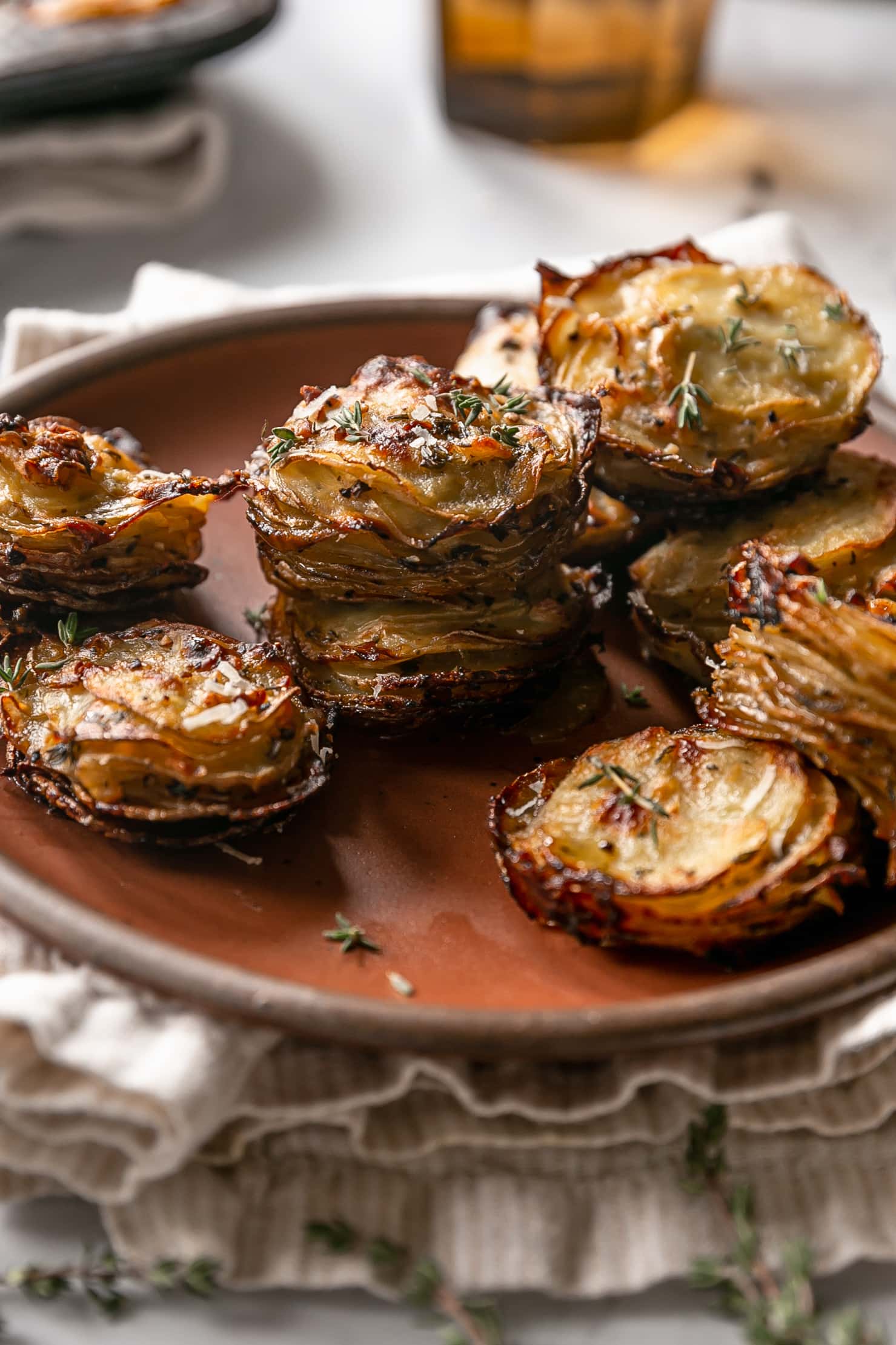 Crispy Butter Garlic Stacked Potatoes Life is but a Dish