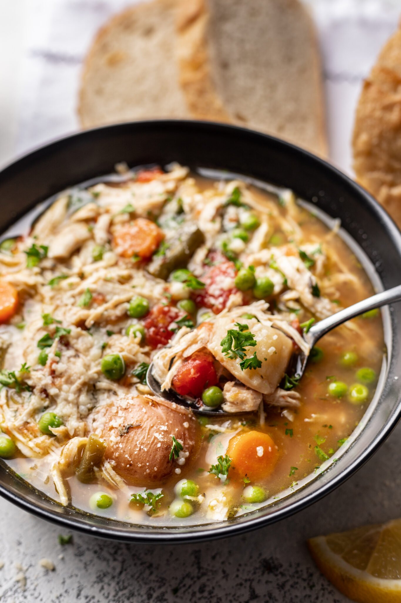 30Minute Chunky Instant Pot Chicken Vegetable Soup Life is but a Dish