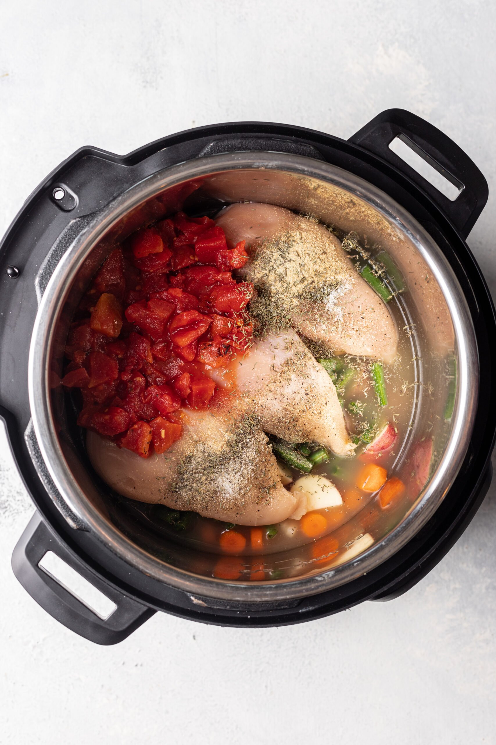 30-Minute Chunky Instant Pot Chicken Vegetable Soup - Life is but a Dish