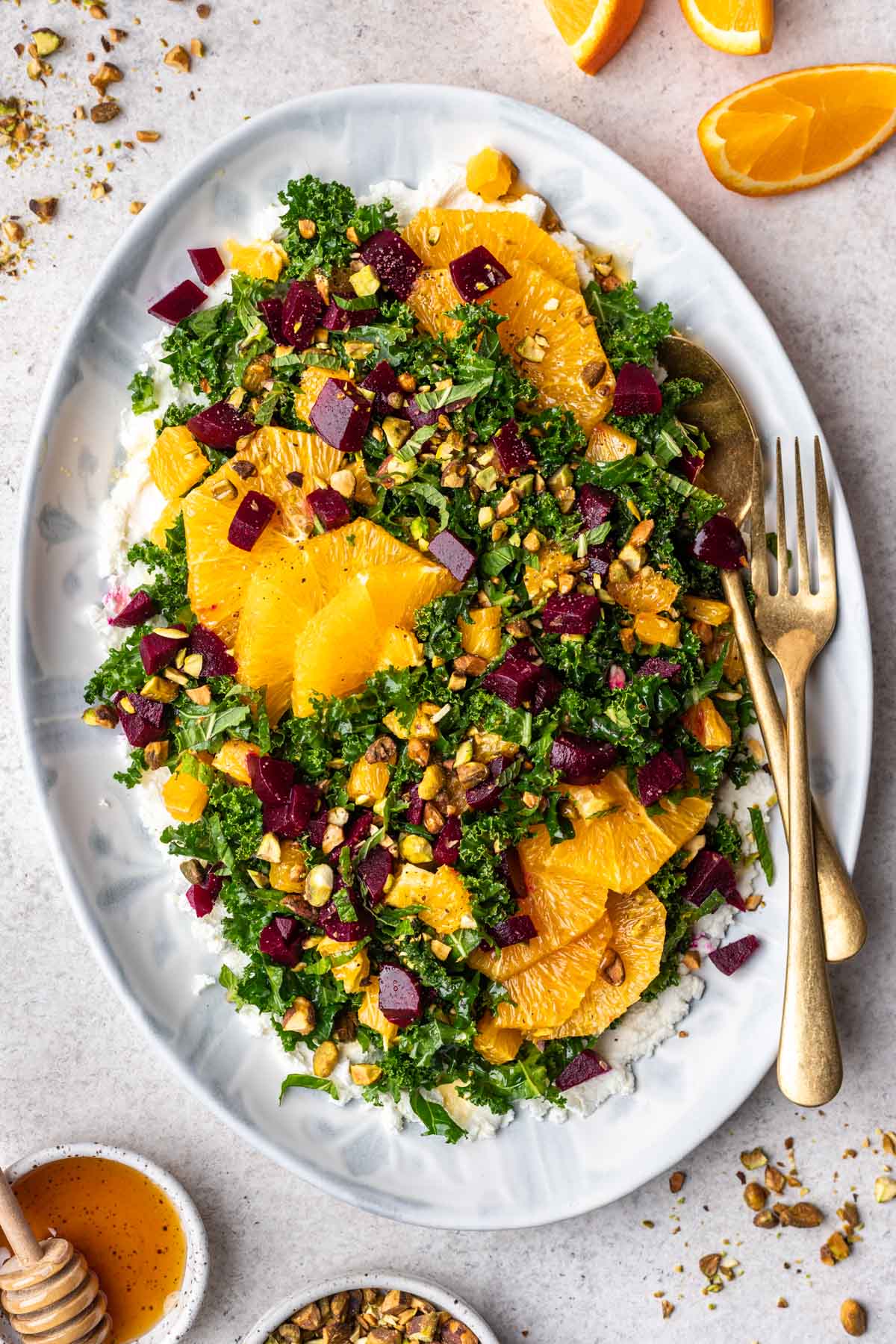 Massaged Kale Salad with Beets, Oranges, and Goat Cheese Life is but