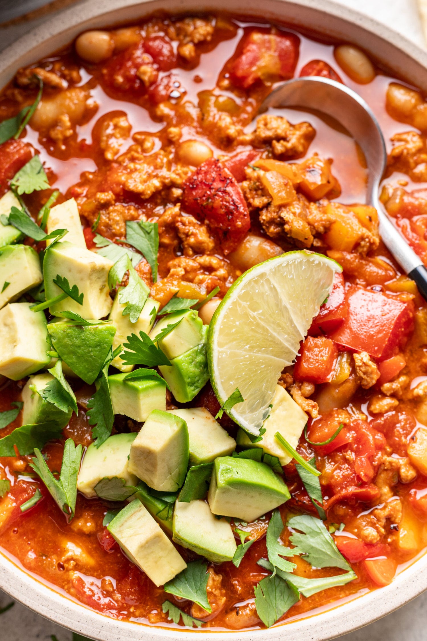 30-Minute Ground Chicken Chili with Beans - Life is but a Dish