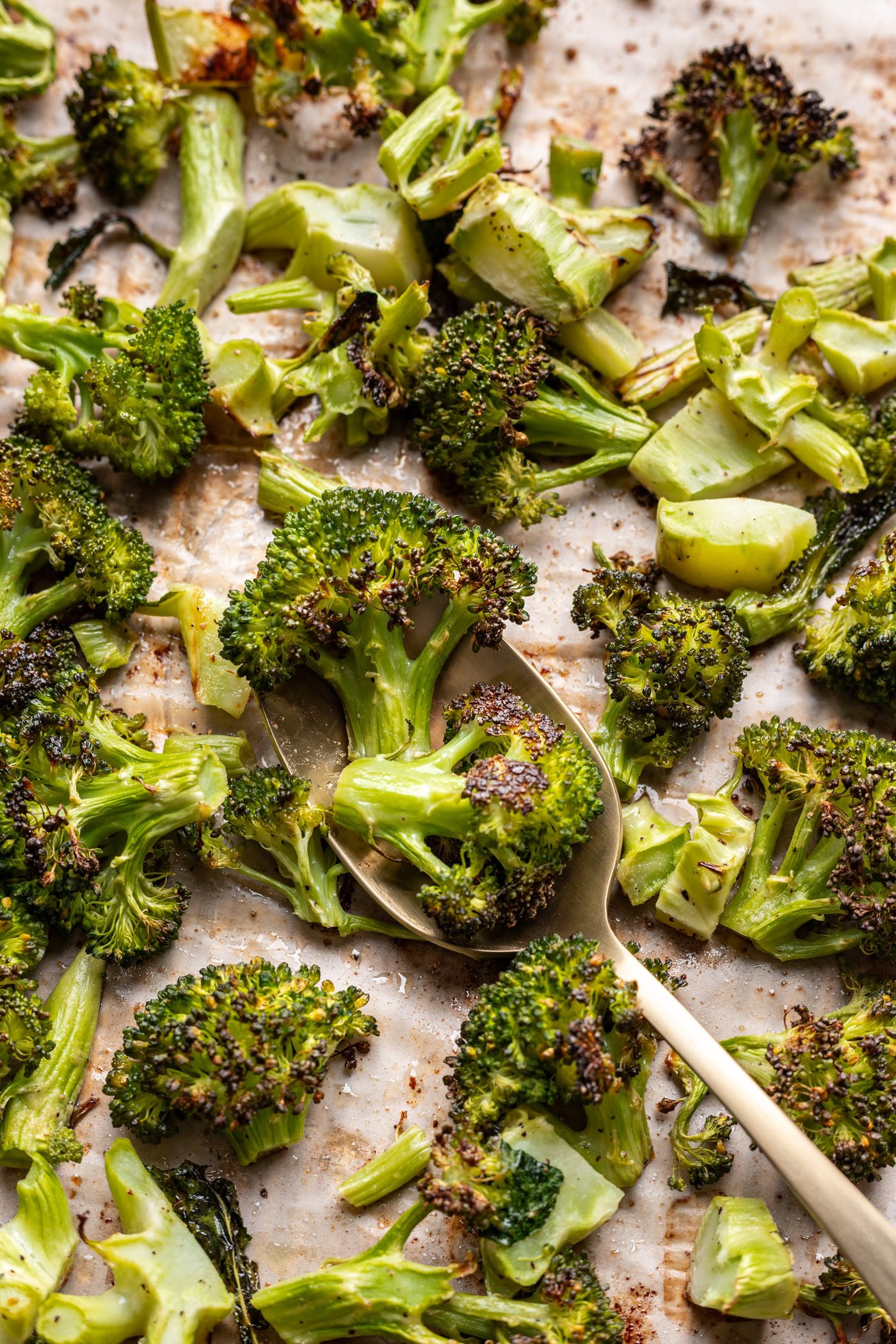 roast broccoli on a sheet pan